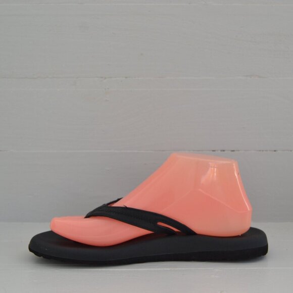 Flojos Black Flip Flops Women's 8 Thong Sandals Summer Shoes Pink - Picture 5 of 8